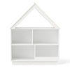 Kids Dollhouse Bookshelf with Anti-toppling Devices and 3-Tier Open Display Shelf for Toddlers-White