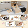 Kids Grocery Store Playset Wooden Pretend Play Supermarket with Shopping Cart-Natural