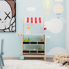 Wooden Pretend Play Kids Grocery Store with Chalkboard-Red