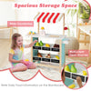 Wooden Pretend Play Kids Grocery Store with Chalkboard-Red