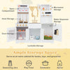 Kids Kitchen Playset with Coffee Maker and Stove Top and Golden Utensils-White