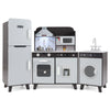 Kids Kitchen Playset with Refrigerator and Washing Machine-Brown