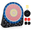 Large Dart Board for Kids Foldable and Portable Dartboard with 4 Kick Balls-Black