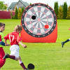 Large Dart Board for Kids Foldable and Portable Dartboard with 4 Kick Balls-Red