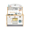 Wooden Kids Play Kitchen Set with Microwave Oven and Washing Machine