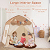 Kids Play Tent Bed Tent Extra Large with Lights for 3-12 Years Old-Coffee