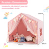 Kids Play Tent 3-4 Kids Large Play Tent House with Fabric and Screen Curtains-Pink
