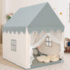 Kids Play Tent with Padded Mat Indoor Playhouse-Beige & Grey