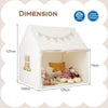 Kids Play Tent with Padded Mat for Children Aged 3-8 Years Old-Beige