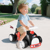 Kids Ride On Car Sliding Toy with Music and Cool Rear Wings-Black &amp; Red