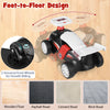 Kids Ride On Car Sliding Toy with Music and Cool Rear Wings-Black &amp; Red