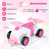 Kids Ride On Car Sliding Toy with Music and Cool Rear Wings-Pink
