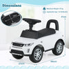 Kids Ride On Push Car Foot-to-Floor Walking Sliding Toy Car-White