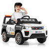 12V Kid Ride on Police Car with Remote Control for Children-White