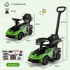 Kids Licensed Lamborghini Ride on Car with Push Handle-Green