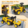 Kids Ride on Tractor Licensed Caterpillar Foot to Floor Sliding Car-Yellow & Black