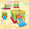 Kids Smiley Face Theme Inflatable Bounce House with Slide and Basketball Hoop (without Blower)