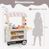 Kids Snacks and Sweets Food Cart Toy Cart Play Set with POS Machine-Grey
