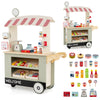 Kids Snacks and Sweets Food Cart Toy Cart Play Set with POS Machine-Green