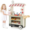 Kids Snacks and Sweets Food Cart Toy Cart Play Set with POS Machine-Green