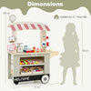Kids Snacks and Sweets Food Cart Toy Cart Play Set with POS Machine-Green