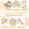 6-in-1 Indoor Jungle Gym Kids Wooden Playground Climber Playset-Multicolor