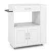 Kitchen Island Cart with Storage Rolling Kitchen Island on Wheels-White