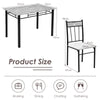 Marble 5-piece Kitchen Dining Set with Sponge Cushion and Metal Structure-Grey