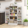 120cm Kitchen Pantry Cabinet with Doors and Adjustable Shelves-White