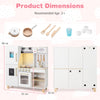 Kitchen Playset for Kids with Realistic Lights and Sounds-White