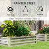 Outsunny Raised Beds for Garden, Galvanized Outdoor Planters, for Herbs and Vegetables, Use for Patio, Backyard, Balcony, Silver