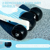 AIYAPLAY Electric Scooter for Kids Aged 4-7 Years, with Flashing LED Lights, Rear Auxiliary Wheels, Blue