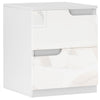 HOMCOM High Gloss Bedside Table - White