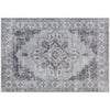 HOMCOM Vintage Area Rug, Non-Slip Washable Rug, Flannel Floor Carpet for Living Room, Bedroom, Dining Room, Home Office, 230 x 160 cm, Grey