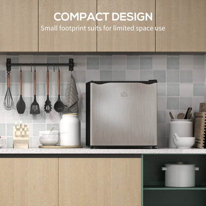 HOMCOM 35L Mini Freezer, -24℃ to -14℃ Temperature - Silver Tone