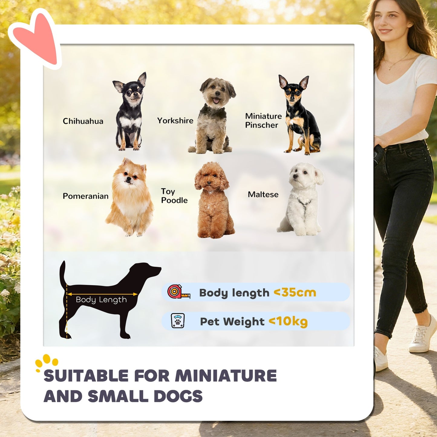 PawHut Dog Stroller, 3 Wheels Foldable Pet Stroller with Adjustable Canopy, Storage Basket for Small Mini Breeds, Coffee