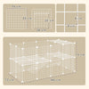 PawHut DIY 36 Panel Pet Playpen Metal Wire Fence for Chinchilla, Hedgehog, Bunny, Indoor, Outdoor Use, White
