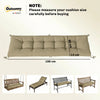 Outsunny Sun Lounger Cushion, Memory Foam Patio Chair Cushion with Ties, Outdoor Seat Pad Fits 190 x 60 cm Lounger, Sand