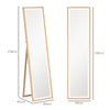 HOMCOM Full Length Mirror, with Adjustable Outer Light, Oak
