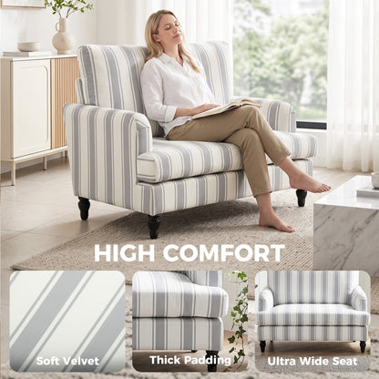 HOMCOM Velvet Single Sofa Armchair in Grey