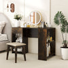 L-Shaped Computer Desk with Storage and Open Shelves for Living Room Bedroom-Rustic Brown