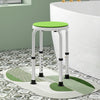 HOMCOM 360  Swivel Shower Chair, Height Adjustable Aluminium Shower Stool with Non-Slip Feet for Disabled, Elderly, Green