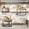 HOMCOM Set of Two Wood-Effect Stacking Tables - Natural