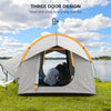Outsunny SUV Car Tent for Camping, Waterproof PU2000mm, 5 Man Tailgate Tent, 2.4 x 2.1 m, Grey and Orange