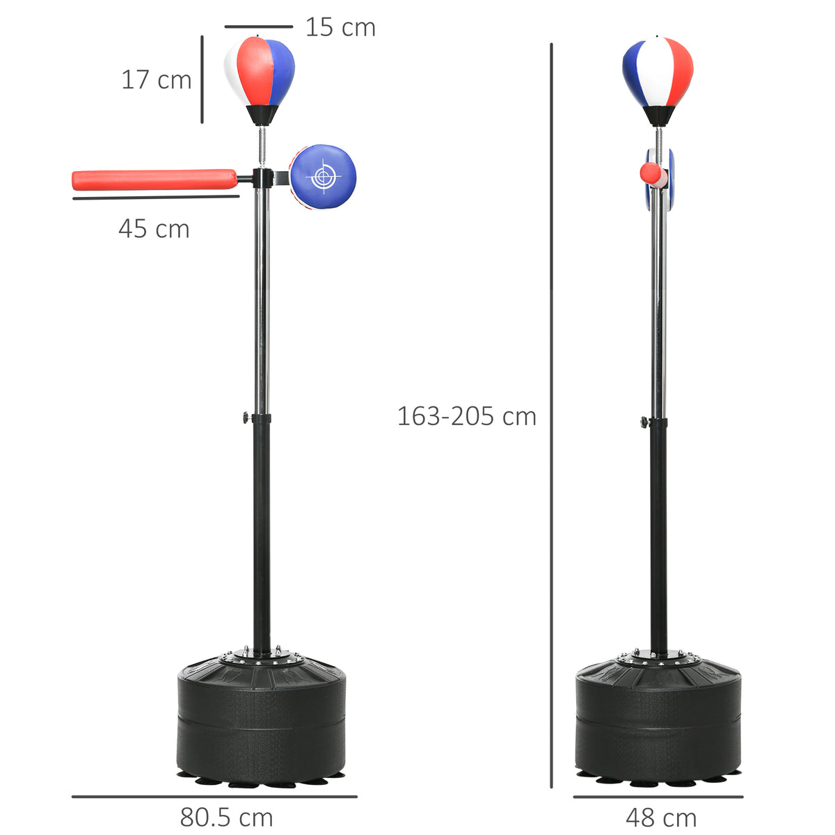 SPORTNOW Adjustable Speed Bag in Multicolour