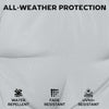 Outsunny Set of 6 Outdoor Seat Cushions with Machine Washable Cover, Water Repellent Seat Cushions Light Grey