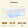 LED Coffee Table with 2 Drawers and Remote Control-White