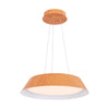 22W Modern Ceiling Light with Wood Grain and Metal Frame-Natural