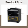 LED Nightstand with USB and Type-C Port-Black