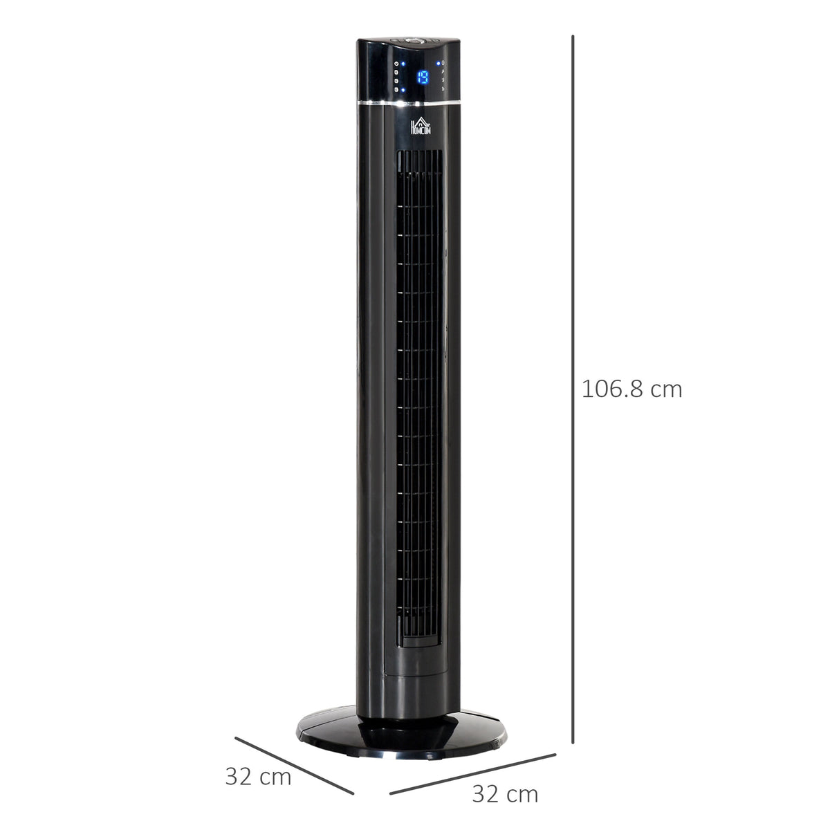HOMCOM Anion Tower Fan in Black